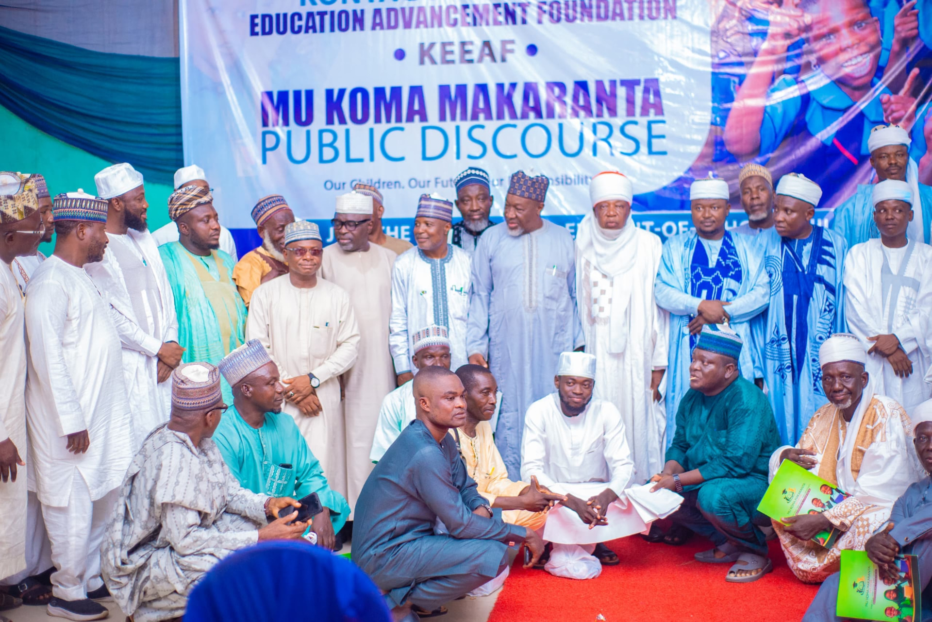 Community leaders at the Mu Koma Makaranta public discourse